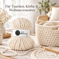 Makramee Kordel 5mm 50m Creme - Shiny Natural Baumwollkordel