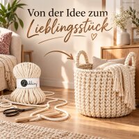 Makramee Kordel 5mm 50m Creme - Shiny Natural Baumwollkordel
