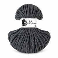 Makramee Kordel 5mm 50m Grau - Baumwollkordel Shiny Charcoal