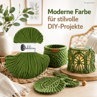 Baumwollkordel 3mm 100m Grün - Shiny Moss Green für Makramee