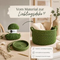 Baumwollkordel 3mm 100m Grün - Shiny Moss Green für Makramee