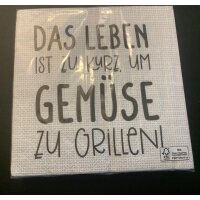 OUTLET - RESTPOSTEN - Boltze Servietten Grillen, 100 tlg., 3 sort., Mehrfarbig, Spruch/Text, Spruch, Beige, Schwarz, Weiß, Papier Papier Farbmix