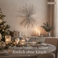 Deko Stern silber 30cm Silberfarben PET Sternendeko Weihnachten