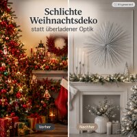 Deko Stern silber 30cm Silberfarben PET Sternendeko Weihnachten