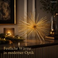 Goldener Deko Stern 30cm Gold - PET Strahlenstern für Winterdeko