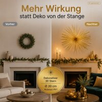 Goldener Deko Stern 30cm Gold - PET Strahlenstern für Winterdeko