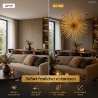 Goldener Deko Stern 30cm Gold - PET Strahlenstern für Winterdeko