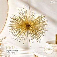 Goldener Deko Stern 30cm Gold - PET Strahlenstern für Winterdeko