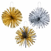 Christbaumschmuck Stern 8cm Glänzend Gold Silber PET...