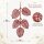 Blattzweig Glitzer rot 36cm weihnachtsrot Dekozweig für Weihnachtsdeko
