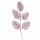 Dekozweig 36cm Rosa Mauve - Glitzer Blattzweig künstlich für Deko