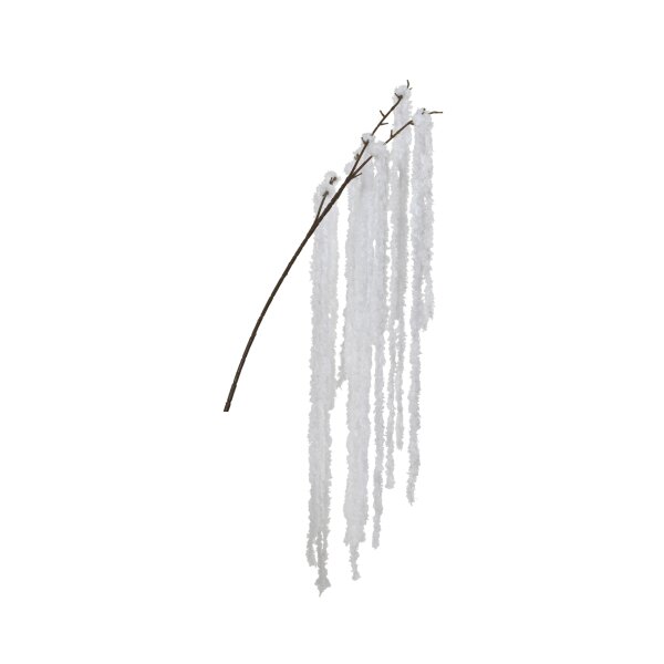 Deko Ast weiß 80cm Winterzweig Polyester in Schneeoptik für Vase