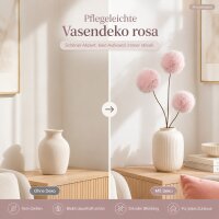 Kunstzweig Rosa 12x12x70cm Hellrosa - flauschiger Dekozweig für Vase