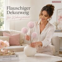 Kunstzweig Rosa 12x12x70cm Hellrosa - flauschiger Dekozweig für Vase