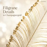 Kunstzweig gold 0,5x79cm Champagnergold Kunststoff Farnwedel Deko