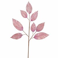 Kunstzweig rosa 78cm Rosa zartrosa Blätterzweig künstlich für Vase