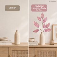 Kunstzweig rosa 78cm Rosa zartrosa Blätterzweig künstlich für Vase