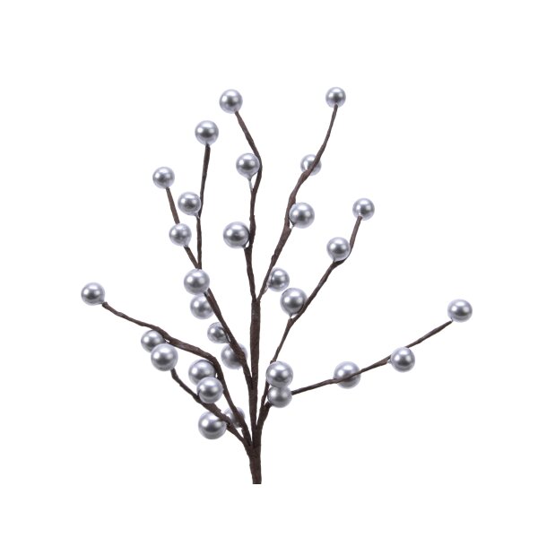 Deko Ast Stecker silber 3x26cm Silberfarben Schaumstoff für Vase