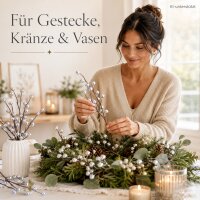 Deko Ast Stecker silber 3x26cm Silberfarben Schaumstoff für Vase