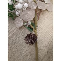 Schnee Ast Blumen Blätter - 60 cm