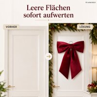 Deko Schleife Rot 57x62cm Bordeauxrot Samtoptik mit Metallring