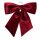 Rote Dekoschleife 2x52cm Bordeaux Samtoptik Schleife mit Öse