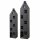 Laternen Set 120/150cm Schwarz matt - Hausform Laterne aus Eisen