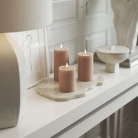 OUTLET -  B - Ware  - Deluxe Homeart Unique Stumpenkerze Rose 10 x 10 cm