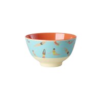 Rice Melamin Schüssel - Schwimmer Motiv Türkis 300ml