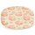 Servierplatte Melamin creme 30x22cm Crème ovale Platte mit Muster