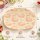 Servierplatte Melamin creme 30x22cm Crème ovale Platte mit Muster