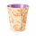 Melamin Becher 250ml 9x9cm Creme Vanille facettierter Alltagsbecher