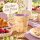 Melamin Becher 250ml 9x9cm Creme Vanille facettierter Alltagsbecher