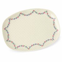 Rechteckige Servierplatte Melamin 30x22 cm Creme...