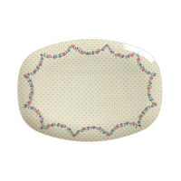 Rechteckige Servierplatte Melamin 30x22 cm Creme...