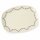 Rechteckige Servierplatte Melamin 30x22 cm Creme off-white floral