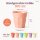 Melamin Kinderbecher 6er 160ml Bunt - Coral Ocean kleine Trinkbecher