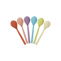 Melamin Teelöffel Set 14,5cm Bunt Pastell - leichte Joghurtlöffel