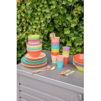 Melamin Teelöffel Set 14,5cm Bunt Pastell - leichte Joghurtlöffel