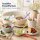 Melamin Löffel 6er Set 14,5cm Bunt Pastell - Teelöffel für Dessert