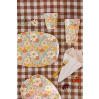 Rice Melamin Teller Rechteckig - Flower Power Bunt 30 x 22 cm