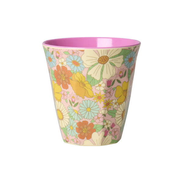 Rice Melamin Becher - Bunt Flower Power Motiv 250ml