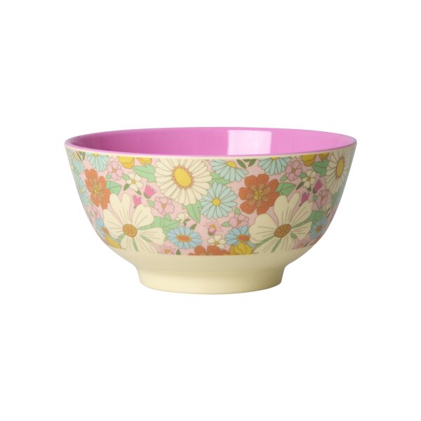 Rice Melamin Schüssel - Flower Power Motiv Bunt 700ml