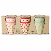 Melamin Becher 250ml Bunt - Herzchen Trinkbecher Medium...