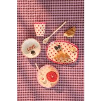 Rice Melamin Teller Rechteckig - Herz Print Rot 23 x 16,5 cm