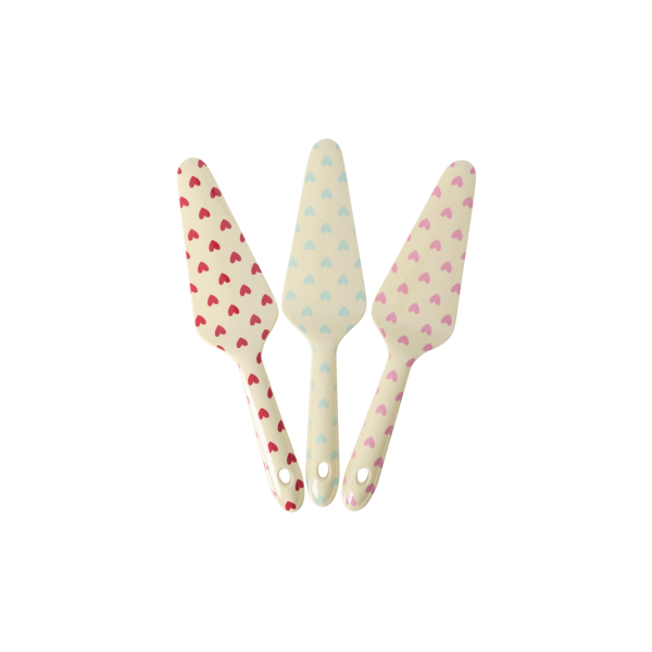 Rice Melamin Tortenheber - Herz Print 3er-SET