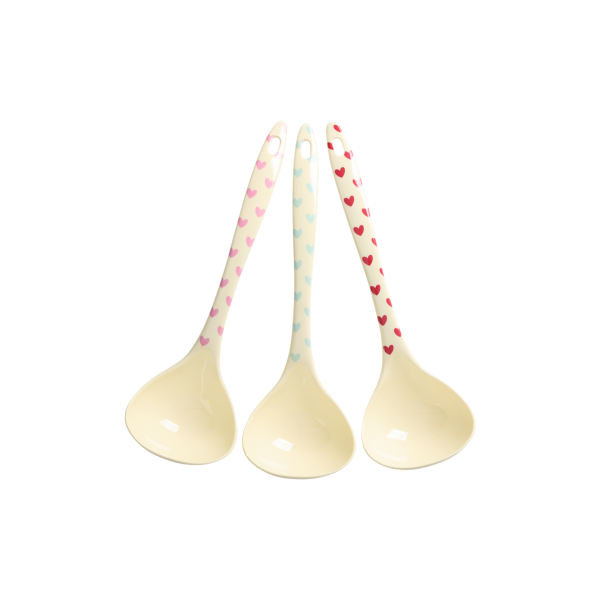 Rice Melamin Suppenlöffel 3er-SET - Herz Print