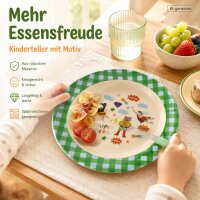 Tiefer Melaminteller Kinder 20cm Grün - Kinderschale Super Hero