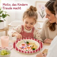 Tiefer Suppenteller für Kinder 20cm Rot Super Hero Melamin 200ml