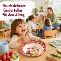 Tiefer Suppenteller für Kinder 20cm Rot Super Hero Melamin 200ml